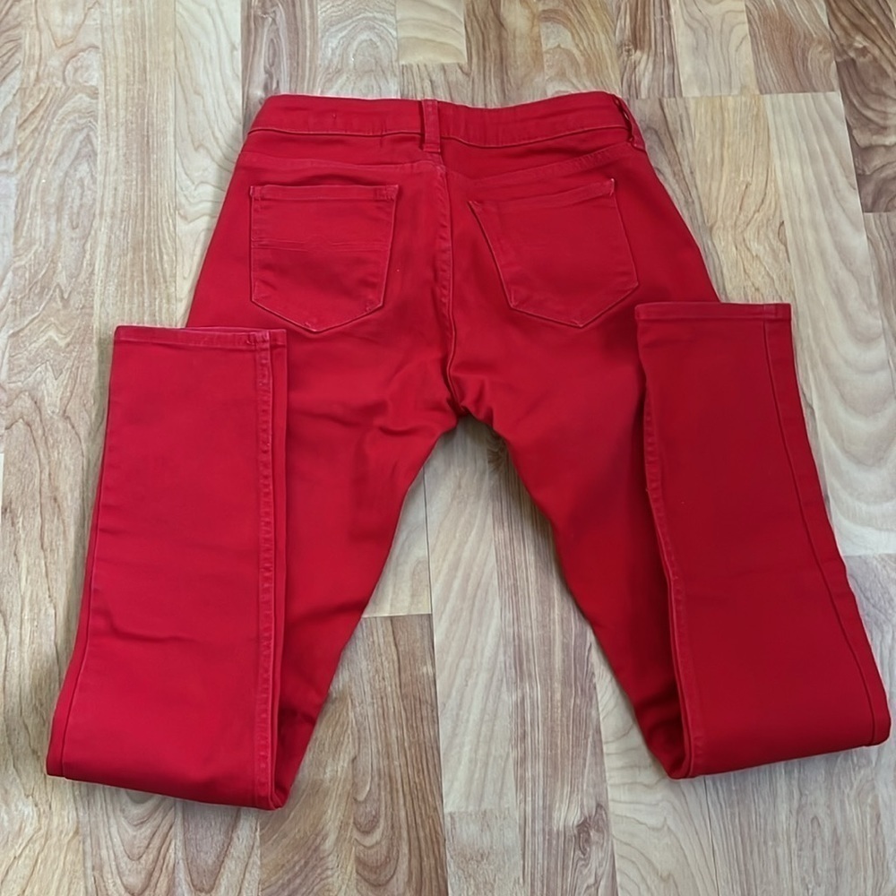 EUC Arizona Skinny red stretchy jeans sz 3. 7” rise, 14” waist, 29.5” in… - Picture 3 of 8